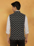 Vastramay Men's Black Cotton Nehru Jacket